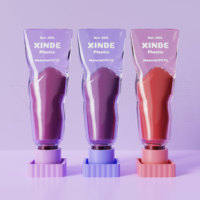 Tube cosmétique de luxe en PETG de 5 ml avec logo personnalisé XINDE, pour lotion, crème pour les yeux, baume liquide pour le contour, gloss à lèvres, rouge à lèvres, tube en plastique vide