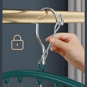 10 Clips Stainless Steel Sock Clip Pace-Saving Arc Sock <b>Drying</b> <b>Rack</b> Windproof Non-slip <b>Clothes</b> <b>Rack</b> Underwear Clip Towel Hanger - Product Image 2