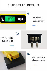 Testeur de qualité de l'eau portable facile à utiliser, stylo de mesure du <span class=keywords><strong>pH</strong></span>, aquarium, aquaculture, OEM/ODM/OBM, compteur TDS, précision 0,1pH, batterie au lithium - Product Image 4