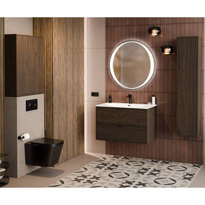 Mueble <span class=keywords><strong>de</strong></span> <span class=keywords><strong>Baño</strong></span> Personalizado <span class=keywords><strong>de</strong></span> Fábrica en Blanco <span class=keywords><strong>y</strong></span> Roble Natural <span class=keywords><strong>con</strong></span> Doble Cajón <span class=keywords><strong>y</strong></span> <span class=keywords><strong>Lavabo</strong></span> Integrado - Product Image 4