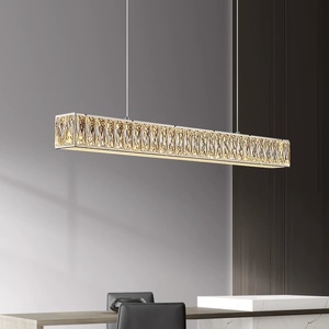 Candelabro de cristal moderno de diseñador para restaurantes, lámpara de mesa de mostrador de barra larga Simple elegante para comedor, luz colgante - Product Image 5