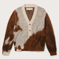 Cardigan personnalisé en mohair brossé Factory OEM Intarsia Chandail en laine mélangée fabricant de tricots