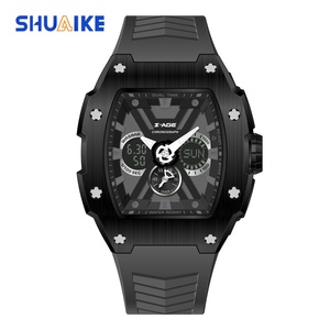 Montre numérique analogique à quartz carrée de luxe de haute qualité pour hommes, étanche 50M, bracelet en silicone, boîtier en acier inoxydable, montre TSAR - Product Image 3