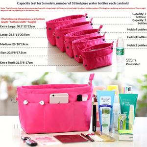 Bolsa de Maquillaje Oxford Moderna de Gran Capacidad, con Compartimentos Internos Rígidos, Asa Suave, para Mujer, con Forro Interior Impermeable - Product Image 4