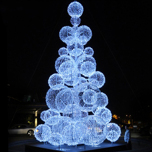 Đèn cây thông Noel hình nón xoắn <span class=keywords><strong>LED</strong></span> màu đỏ + tím, chống nước, dùng cho trang trí quảng trường thương mại ngoài trời, đạt chuẩn IP65, sáng mạnh - Product Image 6