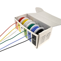 Fil de Connexion en Silicone Flexible 12/14/16/18/20/22/24/26/28/30 Awg Cuivre Étamé Solide Électrique Câble Coloré DIY en Boîte