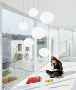 Irregular blanco piedra forma LED luces de diseño de vidrio Simple colgante luces para dormitorio <span class=keywords><strong>restaurante</strong></span> Bar Cafe - Product Image 4