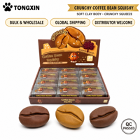 Jouet Squishy TONGXIN en argile en forme de grain de café, croustillant et moelleux, jouet anti-stress pour bureau