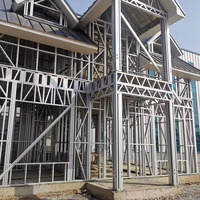 Villa de luxe préfabriquée / Entrepôt / Bâtiment Installation rapide Maison préfabriquée à ossature légère en acier