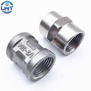 Accesorios de Plomería de Agua, Conexiones de Tubería Recta Roscadas Internamente de Acero Inoxidable de 4/8/6/1 Pulgadas - Product Image 1