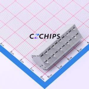 DB250A-3.5-10P-GY Spring Terminal Block Through hole Component (THT),P=3.5mm Connector 1x10P 3.5mm Gray 10P - Product Image 2