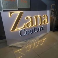 Enseigne lumineuse 3D en acrylique avec logo rétroéclairé pour entreprise, magasin, publicité, signalétique métallique, logo de salon, enseigne commerciale illuminée