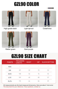Pantalon de Yoga Évasé Coupe Large en Polaire, Sans Coutures, Style <span class=keywords><strong>Bootcut</strong></span>, Ventre Plat, Taille Haute, Gainant, Long - Product Image 2