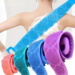 Long Silicone <b>Body</b> Back Scrubber Belt Gentle Exfoliating Skin Massage Shower Bath Wash Brush - Product Image 1