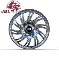 Jantes monobloc monoblocées en alliage d'aluminium forgé 16-24 pouces chromées multi-rayons à déport profond avec lèvre rivetée, luxe, pour rétrofit, 25 mm, neuves