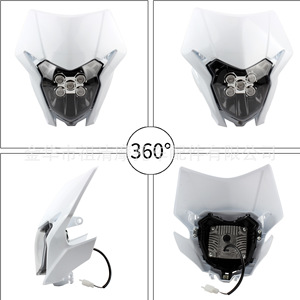 ชุดไฟหน้ารถมอเตอร์ไซค์ Zuqing Crf150L แบบ LED Ghost Face สีดำขาว - Product Image 5