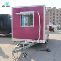 Food truck moderne personnalisé en aluminium, multifonctionnel, en acier inoxydable, pour pizza, barbecue, glaces, bonbons, chips, restauration rapide