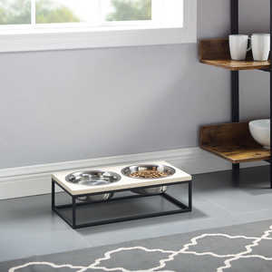 Mangkuk hewan peliharaan 304 baja tahan karat, mangkuk anjing kucing anak anjing antisandal baja tahan karat dengan dudukan - Product Image 4