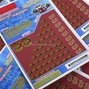 Carte à gratter de conception gratuite CMJN papier à noyau noir impression numérique billets à gratter de loterie de cartes gagnantes - Product Image 1