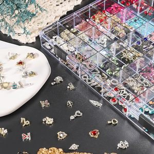 Caja de almacenamiento transparente de 36 rejillas para decoración de uñas, suministros de uñas de diamante en forma especial - Product Image 6