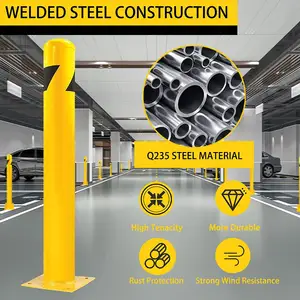 Factory Wholesale Yellow Traffic Road Safety Barrier Galvanized Metal Steel Warning Post Delineator Bollard