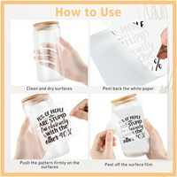 Hot Sale Custom UV Transfer Stickers Waterproof 3D Embossed Clear Vinyl Scratch-Resistant Permanent Adhesive Label for Glass