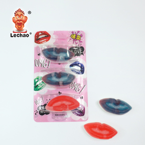 OEM produttori di dolciumi cinesi personalizzati forma di labbra Halal gelatina gommosa morbida <span class=keywords><strong>caramelle</strong></span> etichette <span class=keywords><strong>bianche</strong></span> <span class=keywords><strong>caramelle</strong></span> gommose Halal - Product Image 3