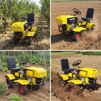 Mini Tractor Agrícola con Motor, Caja de Cambios, Rodamientos y Engranajes para Cultivo Multifuncional de Tierras Agrícolas