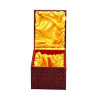 Boîte d'emballage cadeau antique en MDF avec fermeture, pour cartes, musique, lunettes, tissu de reliure coloré, Yiwu