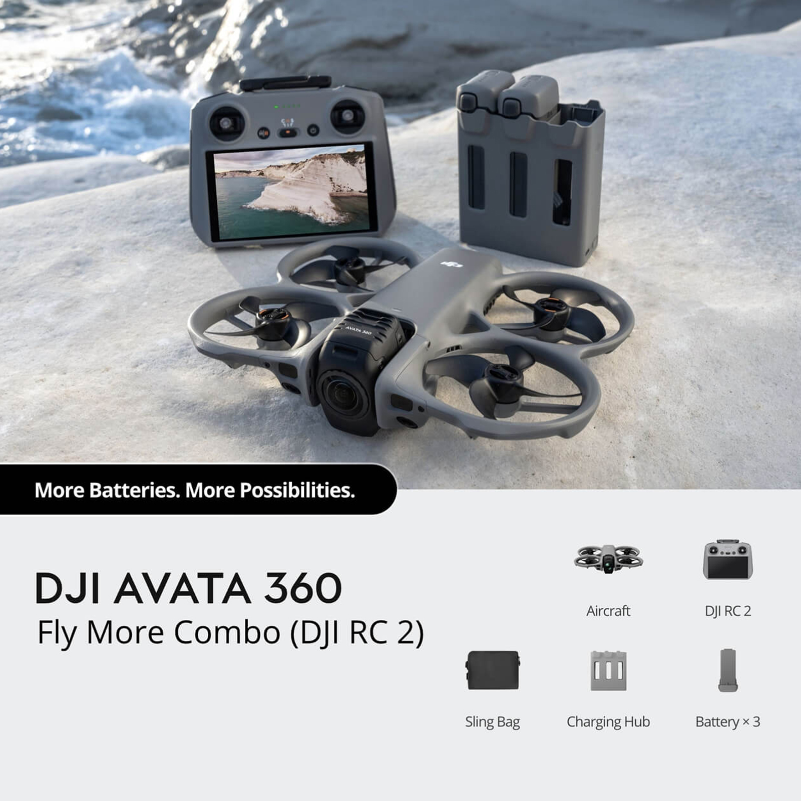 DJI Avata 360 Fly More Combo Gris