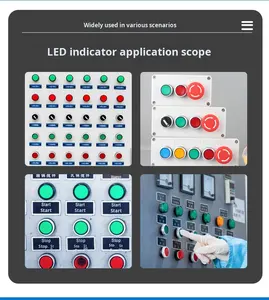 SHSNAO LA38/39-11D 10A ABS樹脂製自己復帰型緊急ボタンスイッチ（22mm LED、1NO構成） - Product Image 4