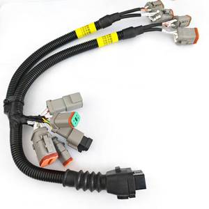 İnşaat Makineleri Ekskavatör Vinç Otomobil Motosiklet Bilgisayar PBT IP66 Dereceli Kalaylı Bakır Özel Kablo Demeti - Product Image 1