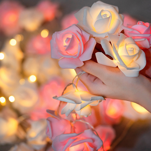 LED fata san valentino fiore <span class=keywords><strong>rosa</strong></span> <span class=keywords><strong>rosa</strong></span> decorazione di nozze luci a led - Product Image 5