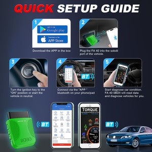 OBDII ELM327 fa40 tự động Máy quét <span class=keywords><strong>Bluetooth</strong></span> 12V OBD2 mã động cơ đọc công cụ Chẩn đoán - Product Image 6