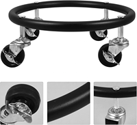 Chariot à bouteilles de gaz XDRD moderne en acier inoxydable 201, verrouillable, avec roulettes pivotantes à 360°, conception détachable pour le stockage de GPL en cuisine