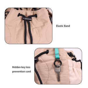 <span class=keywords><strong>Zaino</strong></span> <span class=keywords><strong>a</strong></span> secchiello trapuntato da <span class=keywords><strong>donna</strong></span>, stile basico deformabile, per uso quotidiano casual - Product Image 5