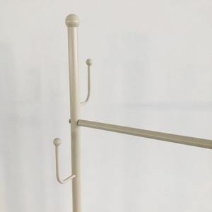 Étagères de placard armoires beiges Porte-<span class=keywords><strong>manteau</strong></span> sur pied en forme de H <span class=keywords><strong>beige</strong></span> avec panier - Product Image 5