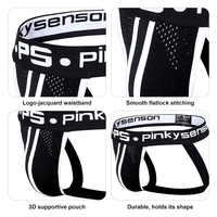Modellen sexy snel drogende heren bikini's comfortabele mesh heren mid-rise ademende jockstraps ondergoed slips voor heren