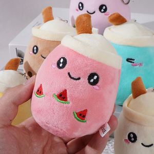 Wholesale 12cm Boba Tea Plush Keychain Cute Milk Tea <b>Cup</b> Pendant Doll Soft Stuffed Toy for Kids OEM Custom Plush Gift - Product Image 5