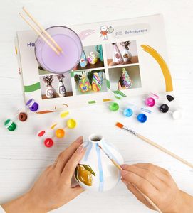 Pottd Ceramic Paint-a-<strong>Vase</strong> Pottery Painting Kit-<strong>Personalised</strong> DIY <strong>Vase</strong> Craft Set Easter Theme Includes <strong>Vases</strong> Paints Step-by-Step - Product Image 4