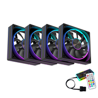 Ventilador RGB de 120 mm con Certificación de Patente de Fábrica LOVINGCOOL, Superficie de Espejo Cuadrada Grande, Radiador de CPU para Computadora Gamer