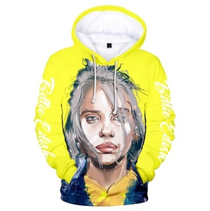 Fashion Design Billie <span class=keywords><strong>Eilish</strong></span> 3D felpe con cappuccio uomo donna felpe con cappuccio autunno inverno abbigliamento giacche Billie <span class=keywords><strong>Eilish</strong></span> felpa con cappuccio - Product Image 2
