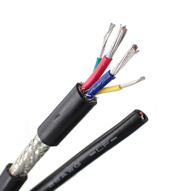 USB Cable Awm Style 2725 Cable Vw-1 Low Voltage Power 60/80 Degree Aluminum Foil Shielding Braid UL2725 Wire 26awg 28awg