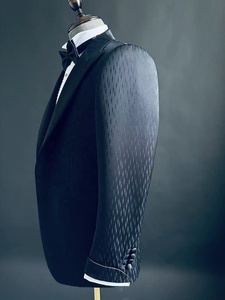 <span class=keywords><strong>Costume</strong></span> sur <span class=keywords><strong>mesure</strong></span> en laine mérinos et polyester, <span class=keywords><strong>demi</strong></span>-toile, <span class=keywords><strong>costume</strong></span> de soirée formel, simple boutonnage, coupe ajustée, 2 pièces, <span class=keywords><strong>costume</strong></span> pour <span class=keywords><strong>homme</strong></span> - Product Image 4