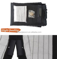 Moustiquaire magnétique noire de style moderne pour porte, avec filet anti-insectes et aimants, idéale pour l'extérieur