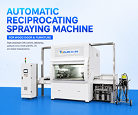 Machine de peinture automatique par pulvérisation avec lampe UV pour meubles en bois, facile à utiliser, largeur de travail de 1200 mm, moteur PLC, pompe 3,55 kW