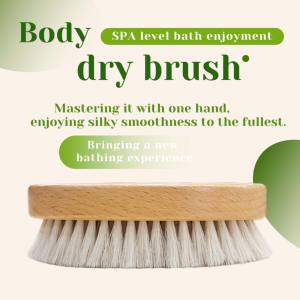 Spazzola per la pulizia del viso con setole di cavallo in legno di lusso spazzola per la pulizia del bagno - Product Image 5