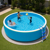 Piscine familiale gonflable de 16 pieds de diamètre et 4 pieds de profondeur, en PVC, pour usage familial, fournisseur sur mesure