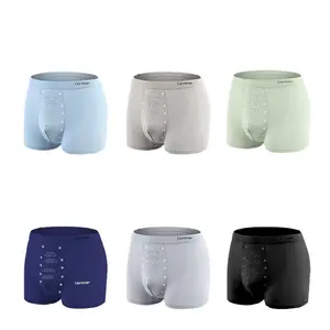 Biancheria intima da uomo particelle di grafene massaggiate slip boxer taglie forti pantaloncini boxer da uomo meno Modal air release