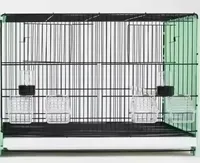 Grande cage d'élevage en fer durable et légère à vendre, cage à oiseaux multi-niveaux modulable avec base roulante pour intérieur/extérieur